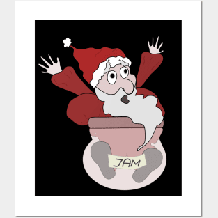 Christmas jam, Santa Claus jam Posters and Art